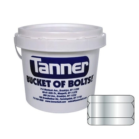 Tanner Coupling Nut, 3/8"-16, Carbon Steel, Zinc, 1-3/4" Lg TB-372